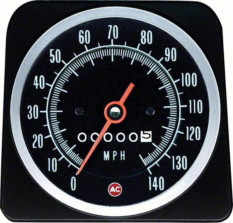 69 Camaro Copo 140 MPH Speedometer without Speed Warning